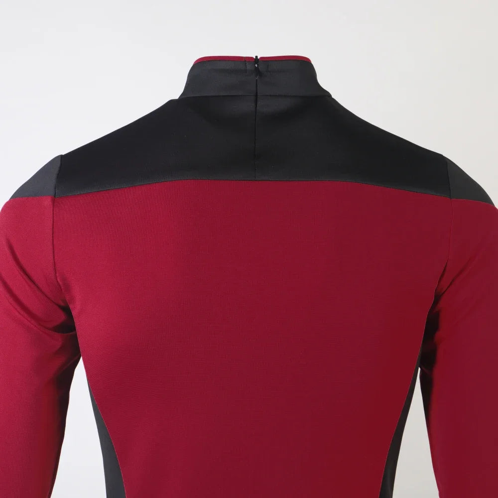 Star TNG The Next Generation Treks Red Shirt Uniform Cosplay Costume for Cosplay Costume for Men Coat Halloween Party