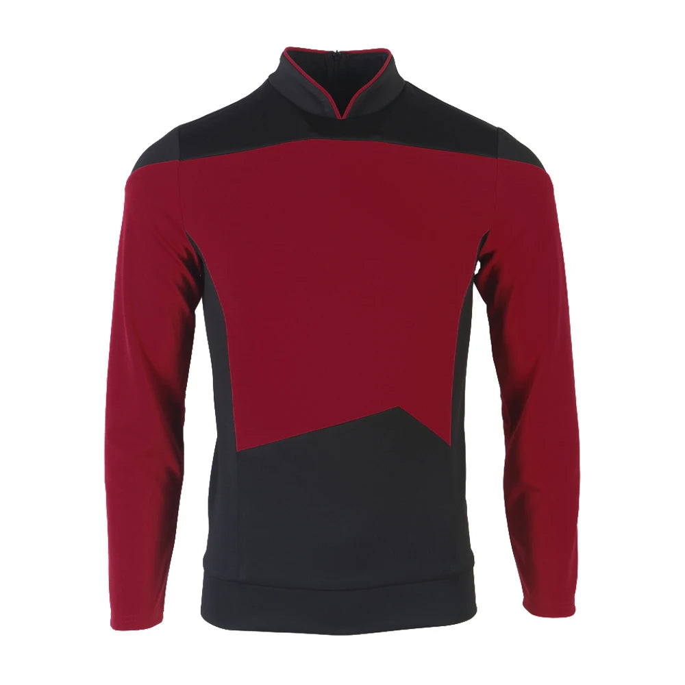 Star TNG The Next Generation Treks Red Shirt Uniform Cosplay Costume for Cosplay Costume for Men Coat Halloween Party