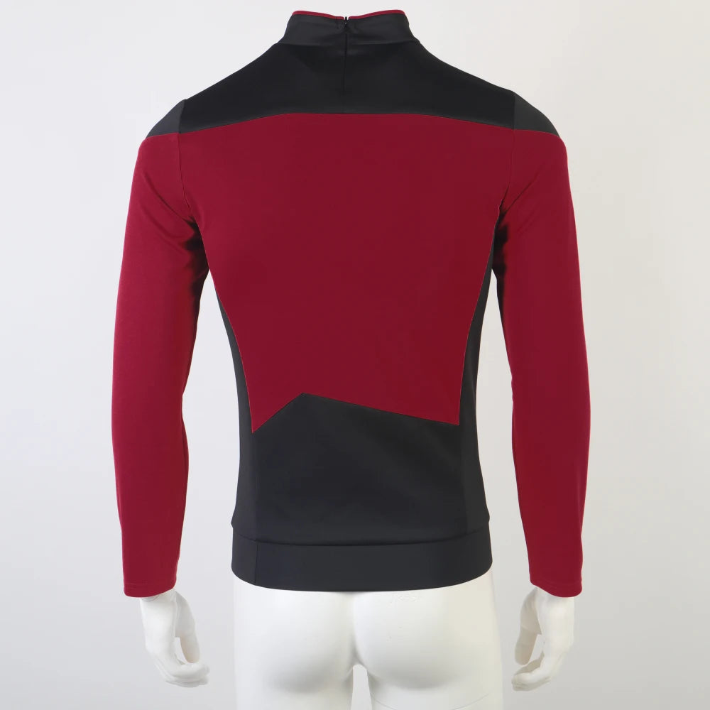 Star TNG The Next Generation Treks Red Shirt Uniform Cosplay Costume for Cosplay Costume for Men Coat Halloween Party